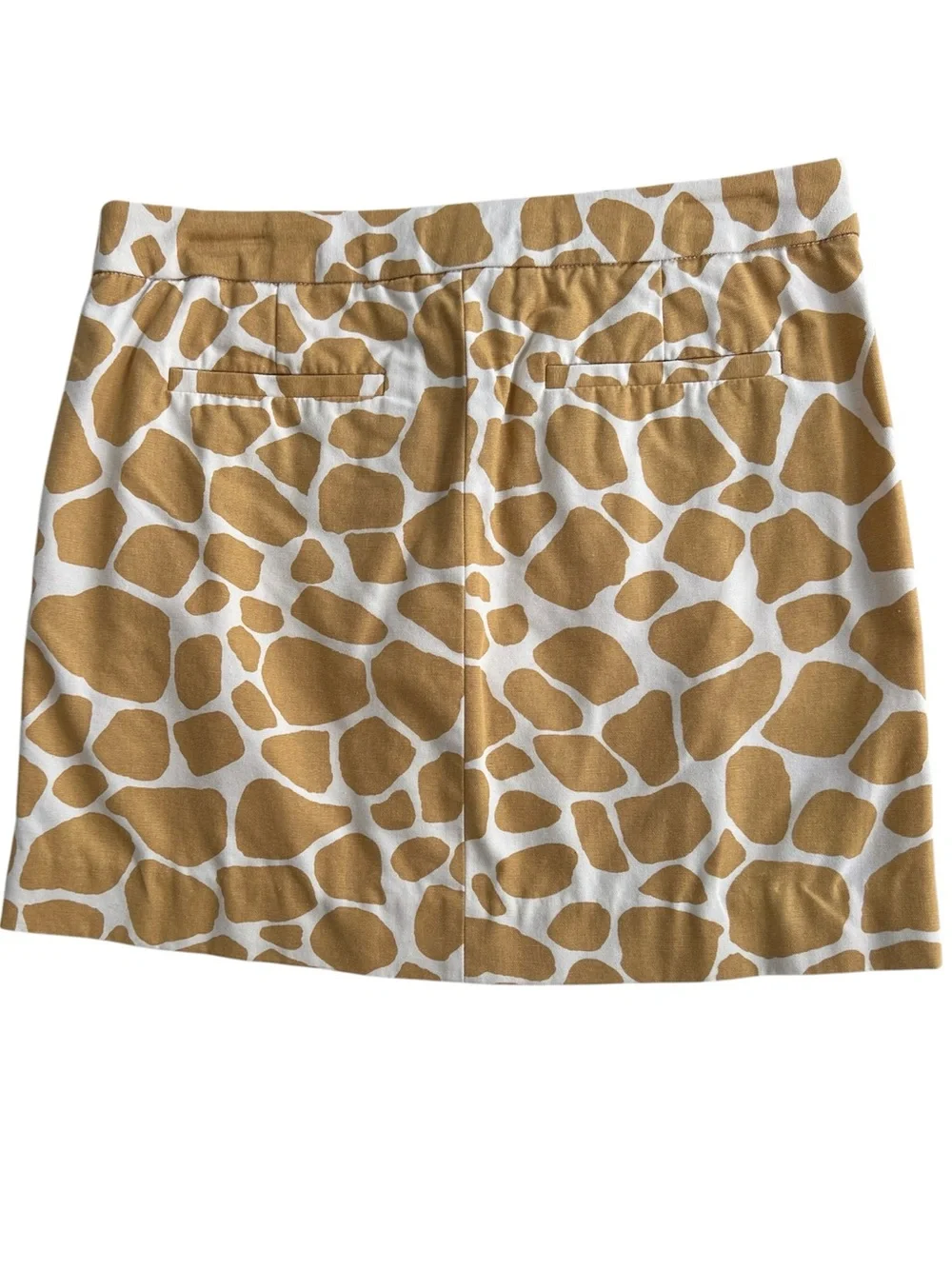 J. Crew Cotton Off White with Allover Print Mini Skirt with Pockets Size 4